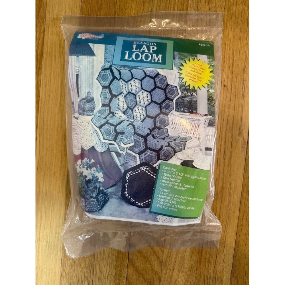 Vintage Craft House Hexagon Shaped Lap Loom Set Weaving SEALED New in Package